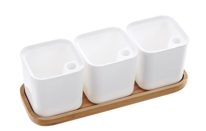 Hovedbilde Eden urtekrukkesett 12 cm hvit