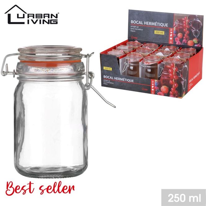 Hovedbilde Glasskrukke med lokk, 250ml