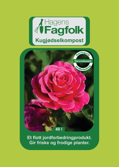 Hovedbilde Kugjødselkompost 40 liter. 3 sekker
